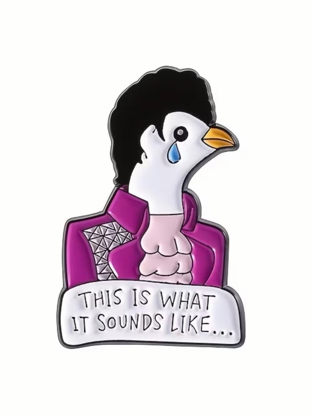 Prince Dove Enamel Pin When Doves Cry Music Meme Lapel Pin Purple Rain Badge NWT
